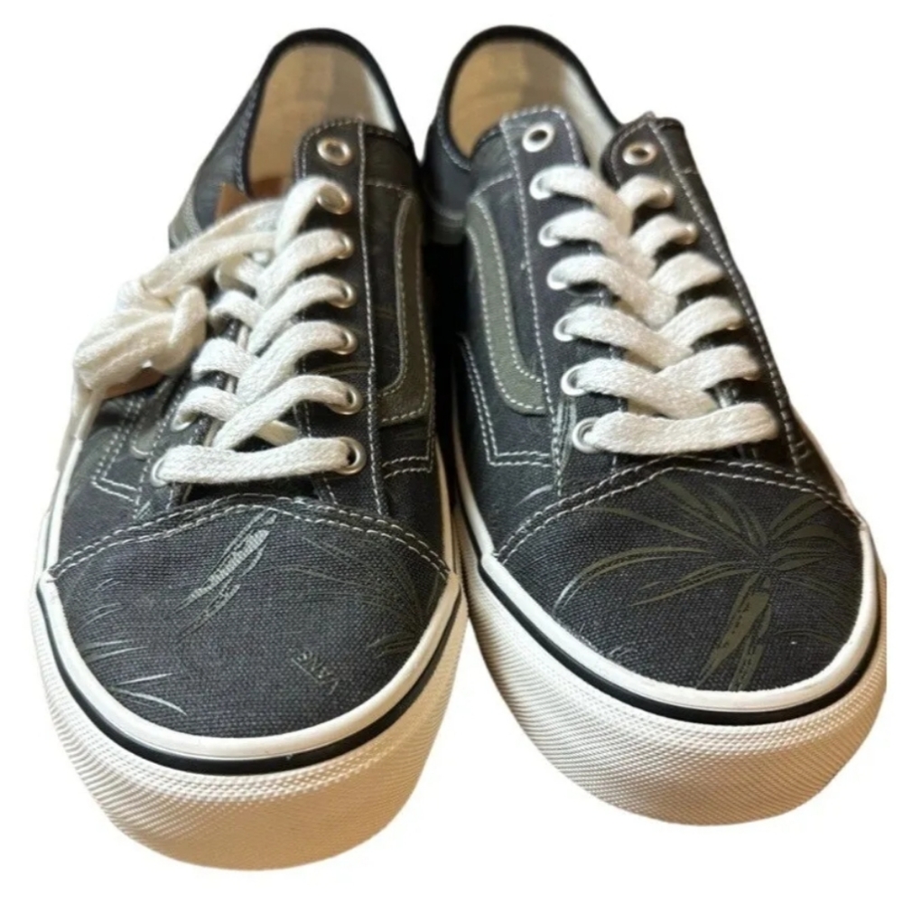Vans Off the Wall Mens Sneakers Color Green/Black Palm Cork Insole Size 10.5
